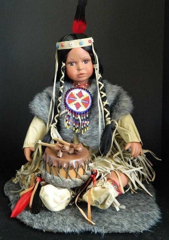 SPIRIT DANCE HANDCRAFTED PORCELAIN DOLL NATIVE INDIAN TIMELESS COLLECTIONS 